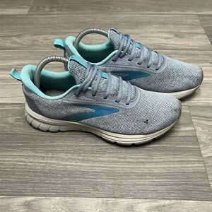 Brooks Womens 9 B Anthem‎ 3 Running Shoes Gray Blue 1203231B017 Low Top Lace Up